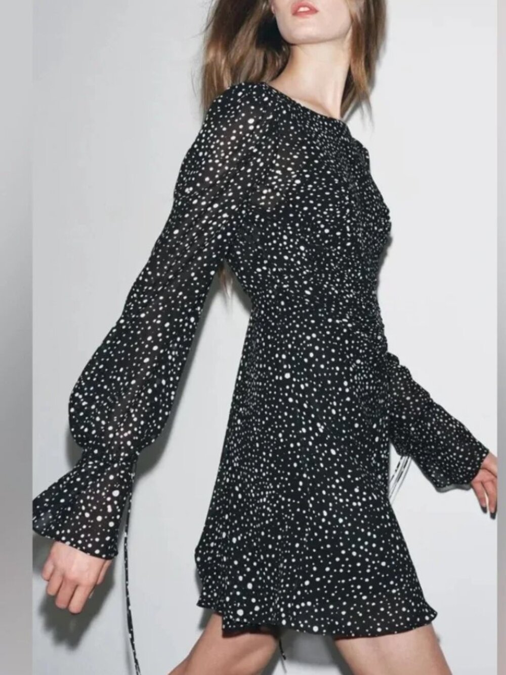 Zara ZW Collection Polka Dot Short Dress Size S NWT $110